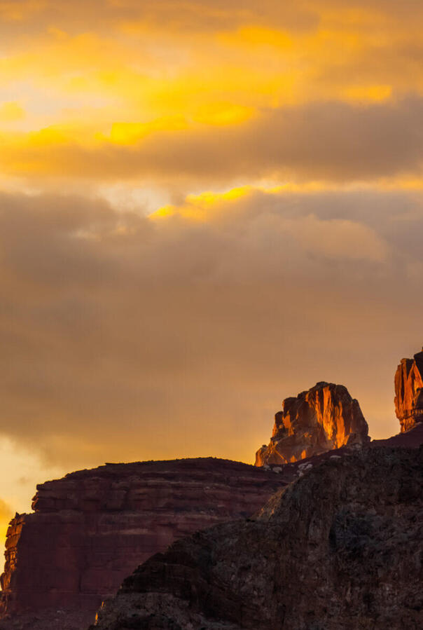 Sunset silhouette over the Grand Canyon, Arizona — Horse Whistler Photography